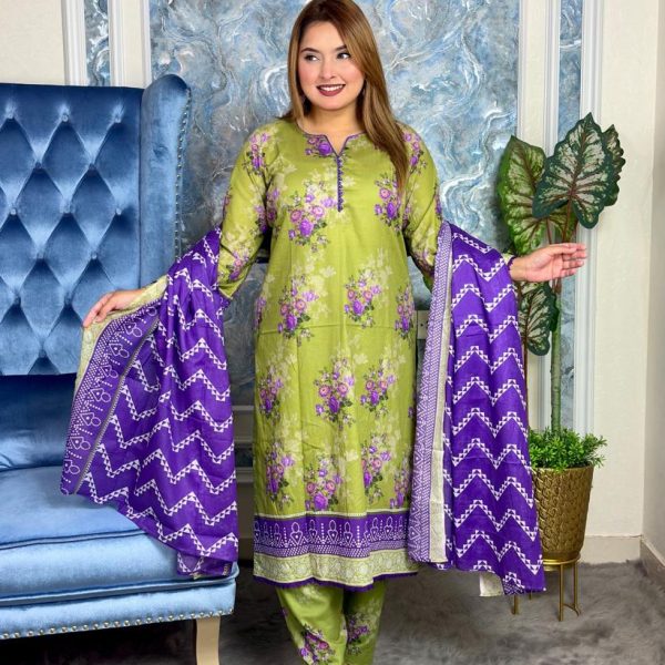 ✨ Exclusive Swiss Cotton Lawn 3 পিস ✨